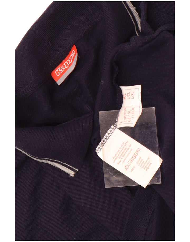 Polo Kappa Hombre Algodón Azul Marino Mediano