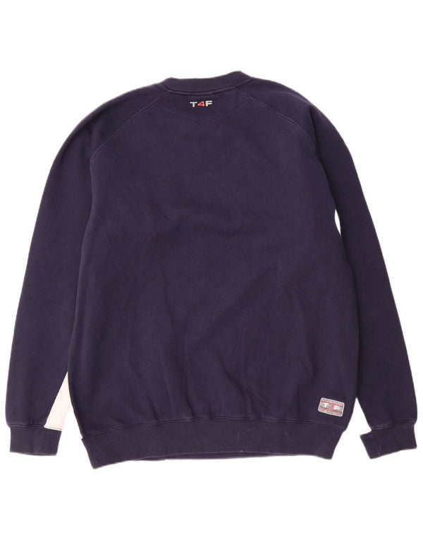 Umbro Hombre Sudadera Gráfica Jumper Large Azul Marino Colorblock