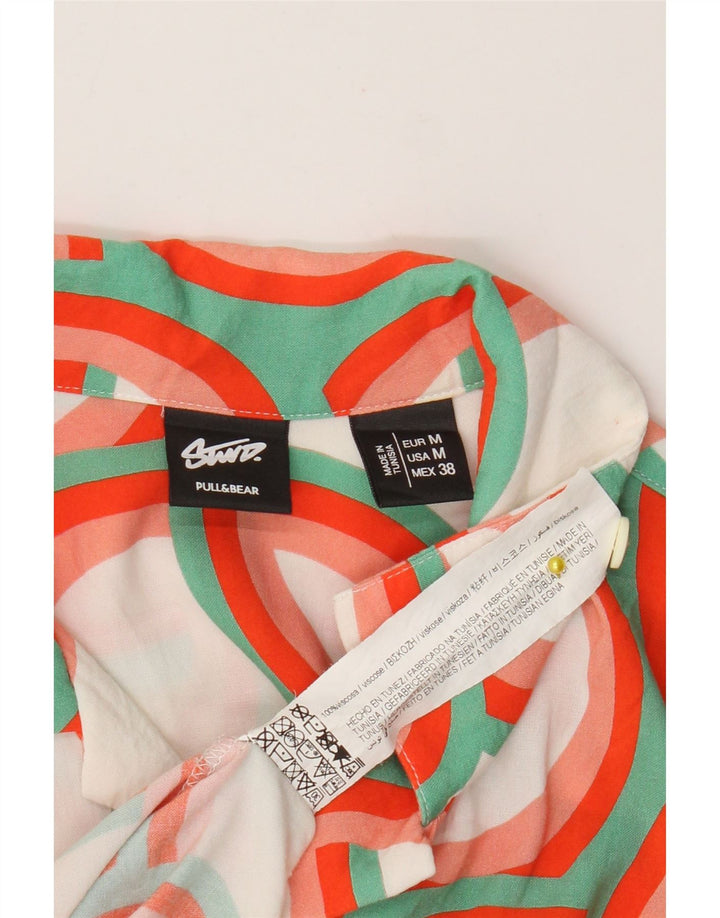 Camisa Pull & Bear Hombre Manga Corta Viscosa Geométrica Multicolor Mediana