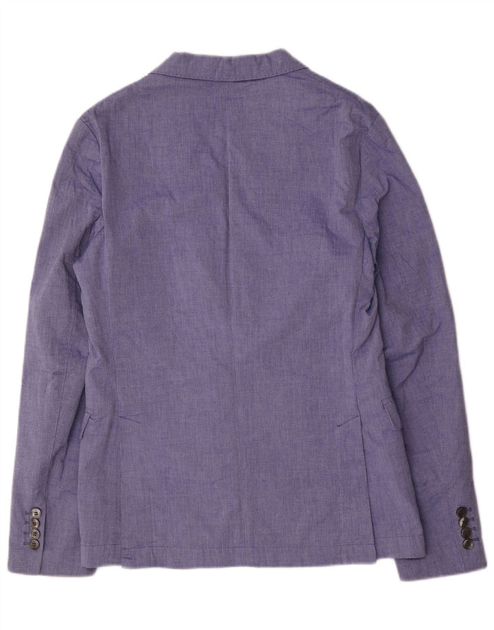 Zara Chaqueta Blazer De 2 Botones Para Hombre EU 48 Poliéster Azul Medio