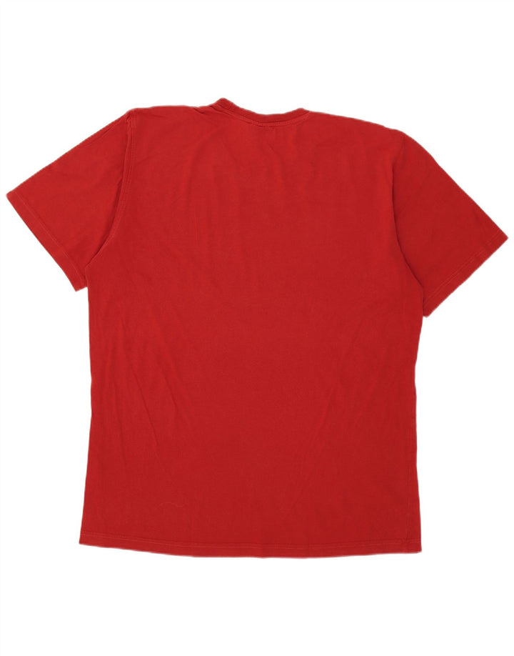 Adidas - Camiseta gráfica para hombre, talla grande, color rojo