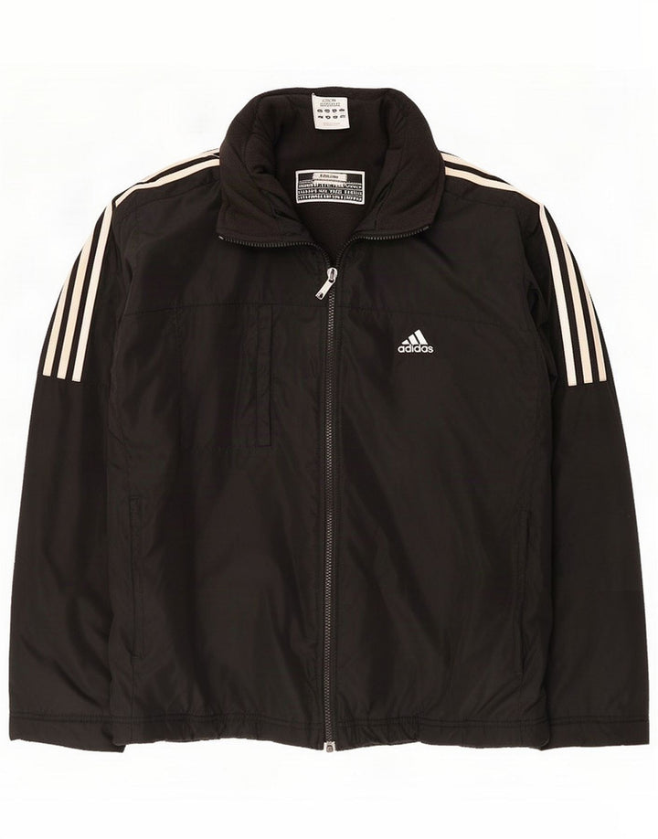 Adidas Chaqueta cortavientos para hombre UK 40 Large Poliamida negra