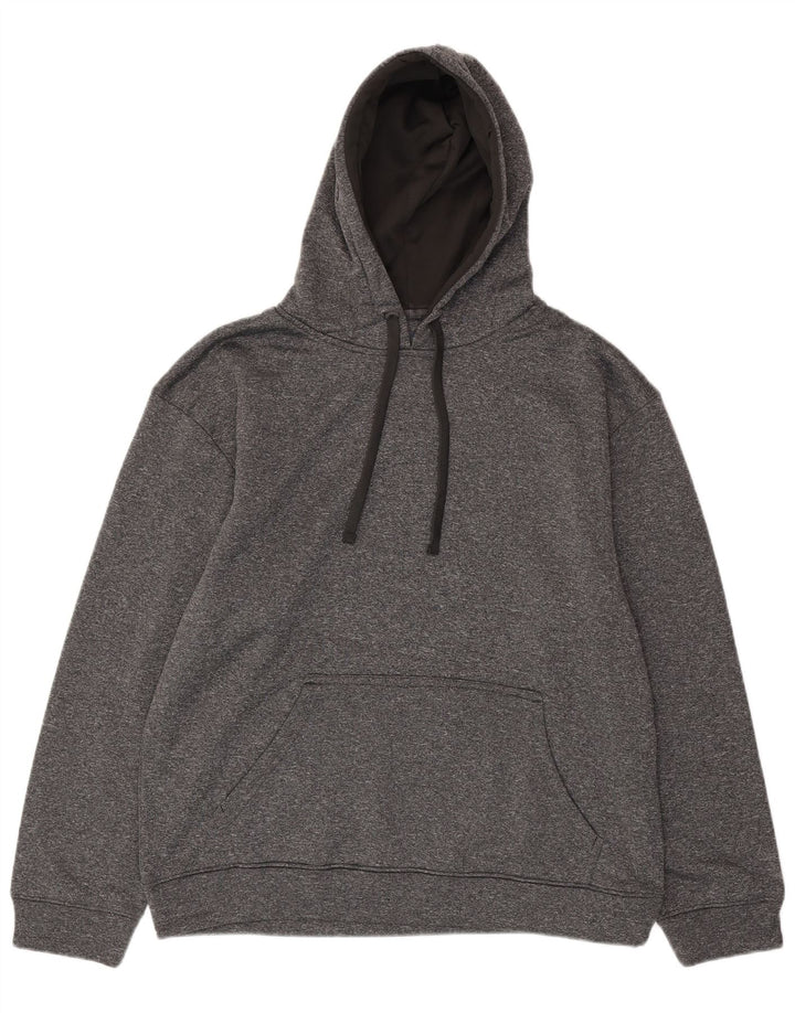 CHAMPION Sudadera con capucha para hombre Jersey grande gris moteado de poliéster
