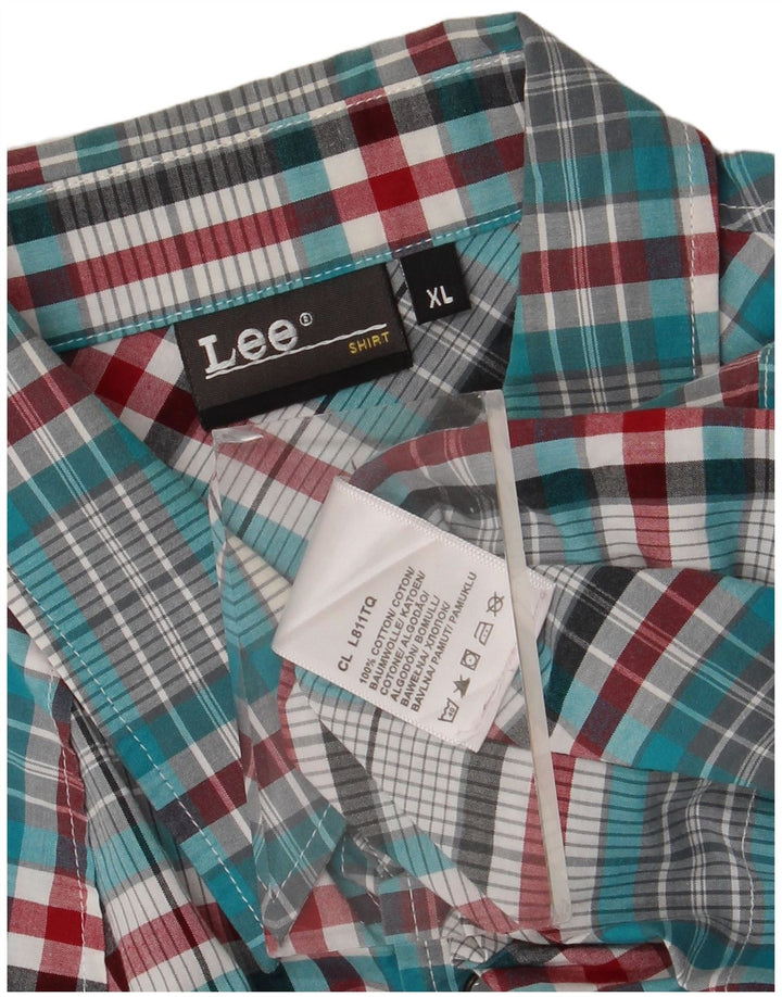 Lee Camisa De Franela XL De Algodón A Cuadros Multicolor Hombre