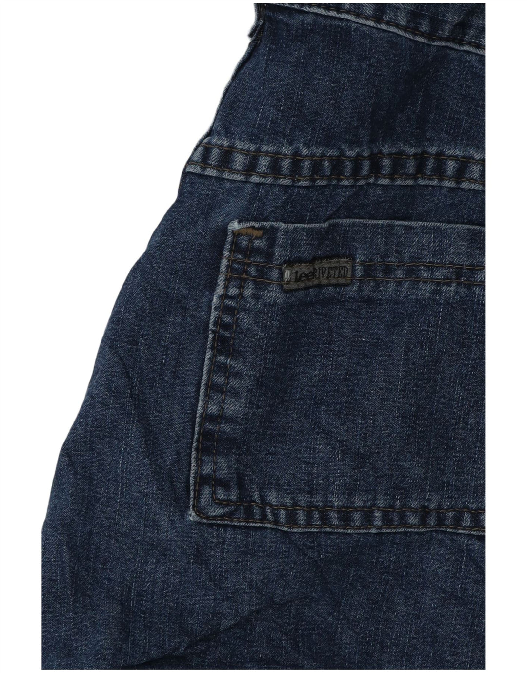 Lee Shorts De Mezclilla Cargo De Cintura Alta Para Mujer W32 Grande Azul