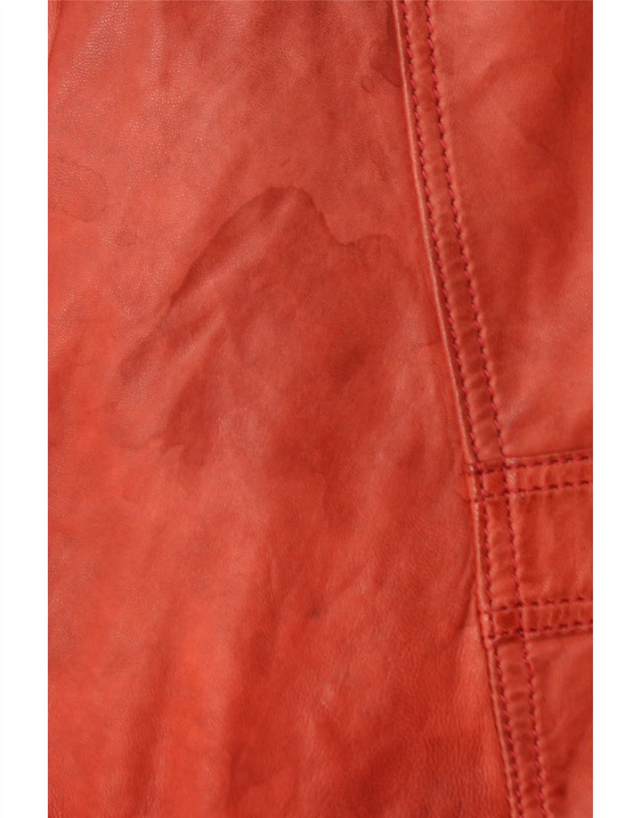 H.I.S Chaqueta de cuero para hombre EU 52 XL Cuero rojo