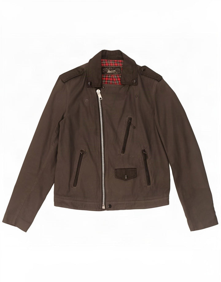 Chaqueta militar Kennedy para mujer Reino Unido 14 Algodón gris medio