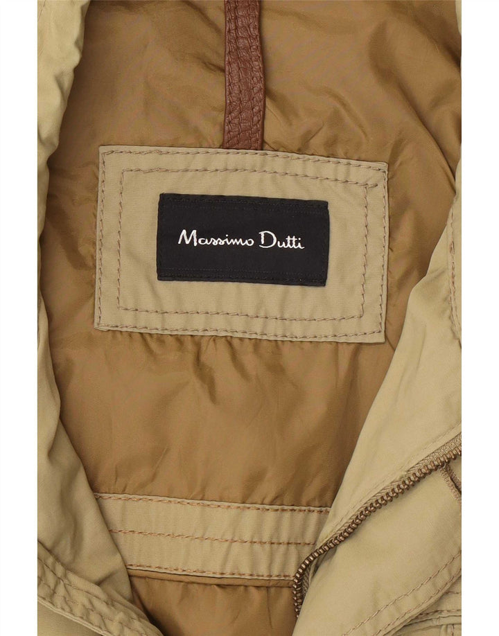 Massimo Dutti Chaqueta Utility Hombre UK 44 2XL Caqui Nylon