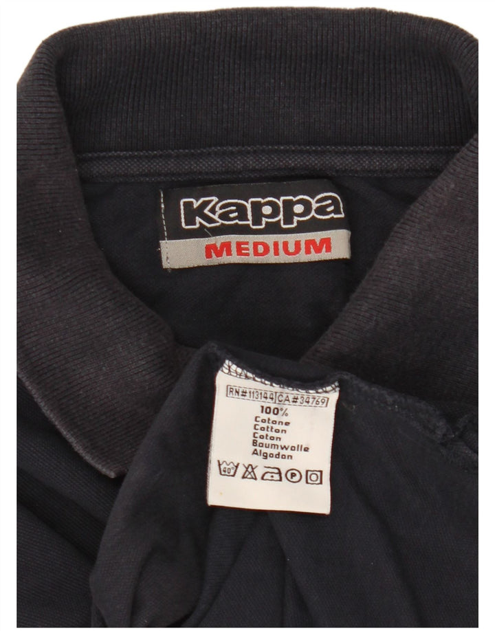 Kappa Hombre Polo De Manga Larga De Algodón Azul Marino Medio