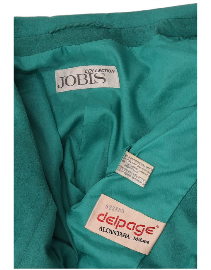 Jobis Chaqueta Blazer de 2 Botones para Mujer UK 10 Small Verde Poliéster