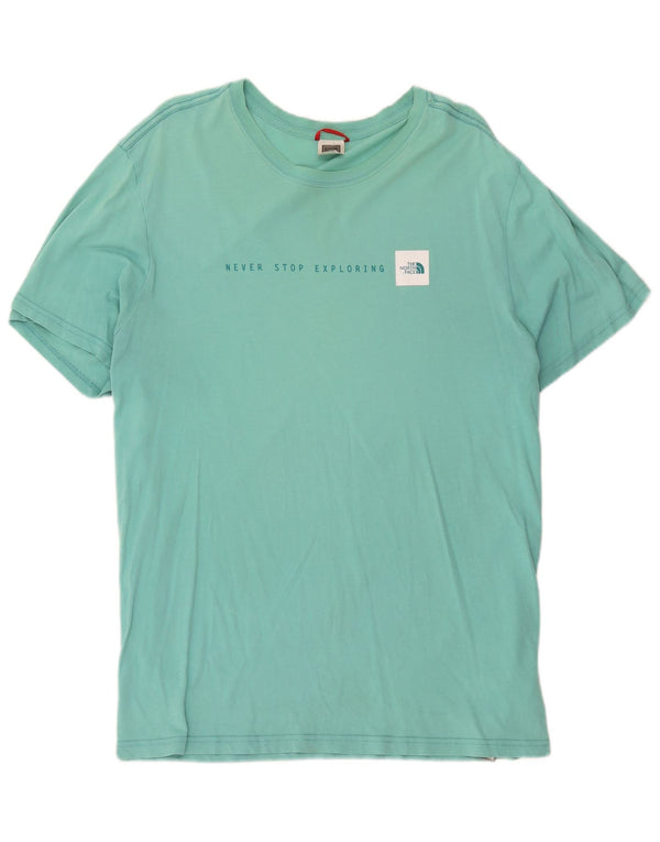 The North Face Hombre Camiseta Gráfica Top XL Algodón Verde