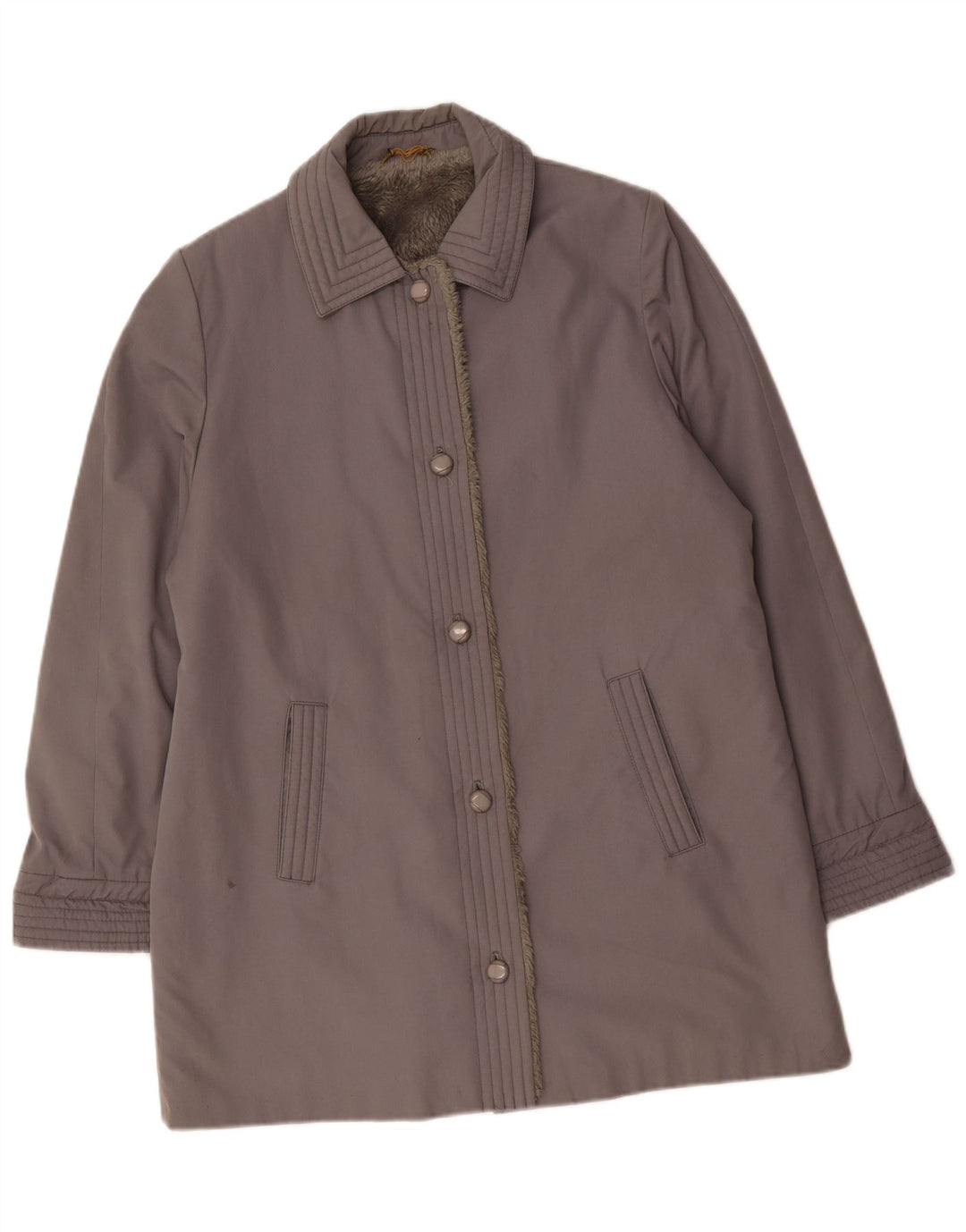 DANNIMAC Abrigo Sherpa para Mujer UK 18 XL Algodón Gris