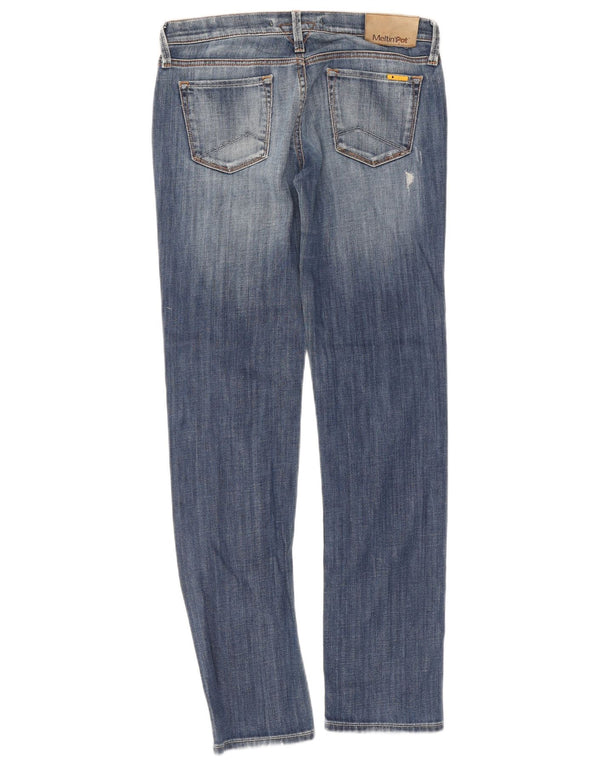 Meltin' Pot Womens Mendel Slim Jeans W29 L32 Blue Cotton