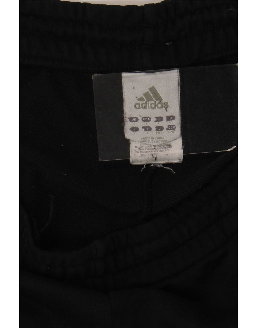 Adidas - Pantalón de chándal Climalite para hombre, talla grande, algodón negro