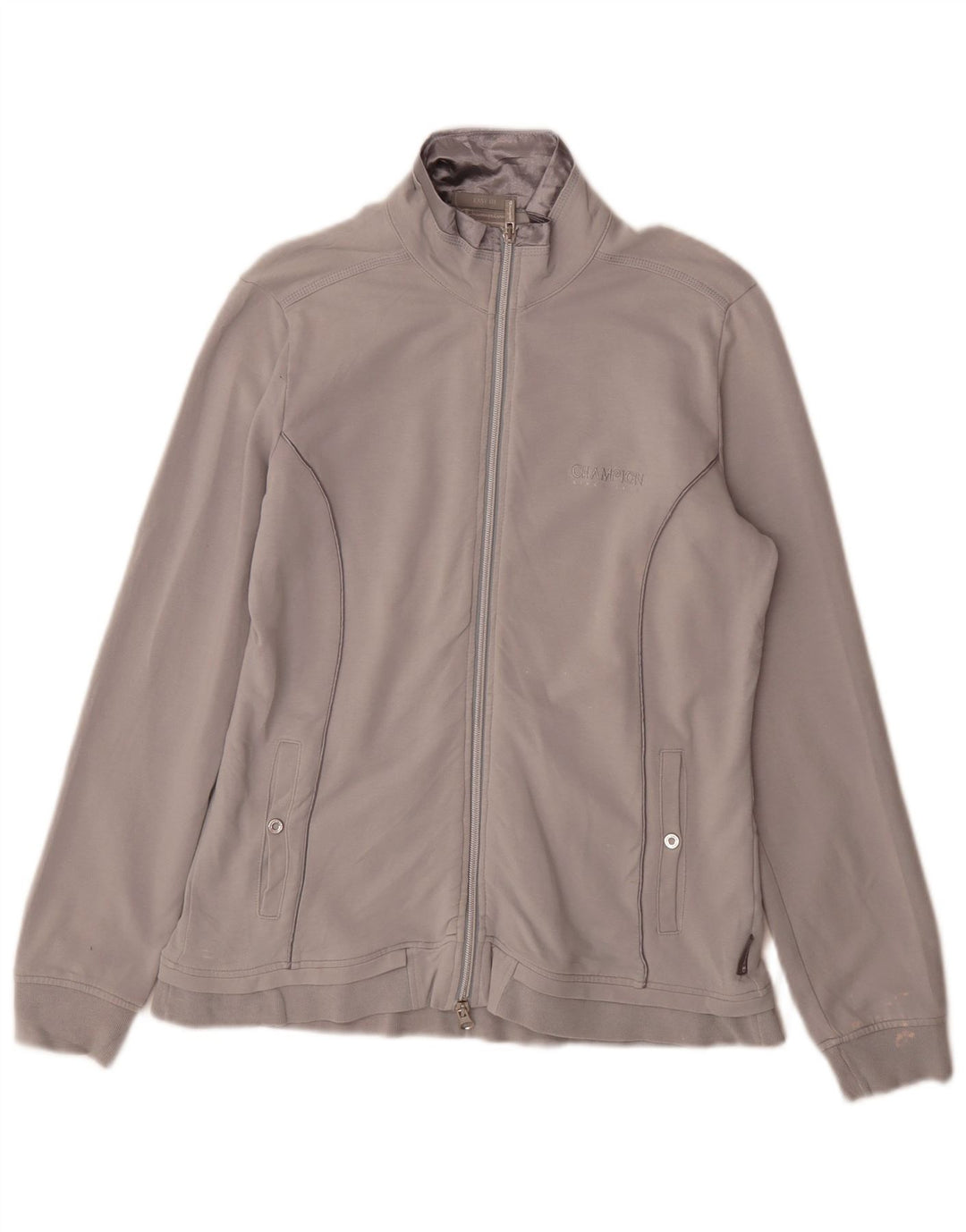 Champion Chaqueta de chándal de ajuste fácil para mujer UK 40 Algodón gris medio