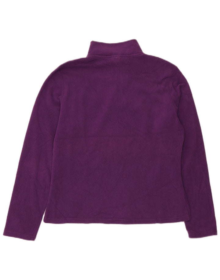 THE NORTH FACE Jersey polar con cuello y cremallera para mujer UK 46 Poliéster morado grande