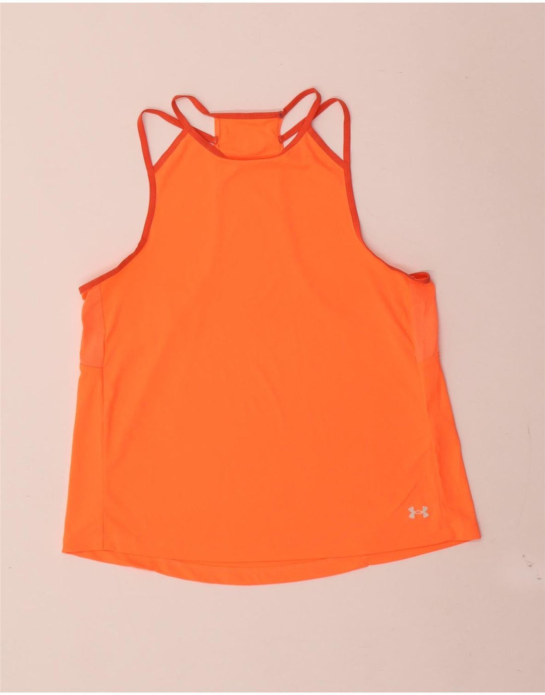 Under Armour Camiseta sin mangas para mujer UK 40 Grande Poliéster naranja
