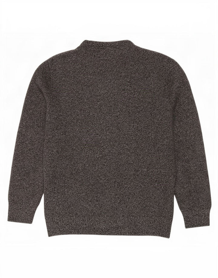 Jack Wills Suéter tipo jersey con cuello redondo para mujer, Reino Unido 12, gris medio moteado