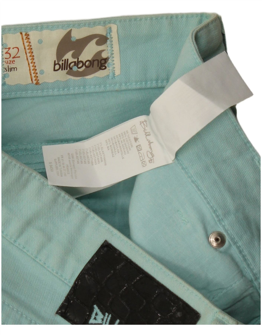 BILLABONG Pantalones informales ajustados para mujer W32 L32 Algodón azul