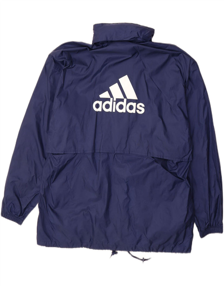 ADIDAS Chaqueta impermeable gráfica para hombre UK 40/42 Medium Azul marino Poliamida