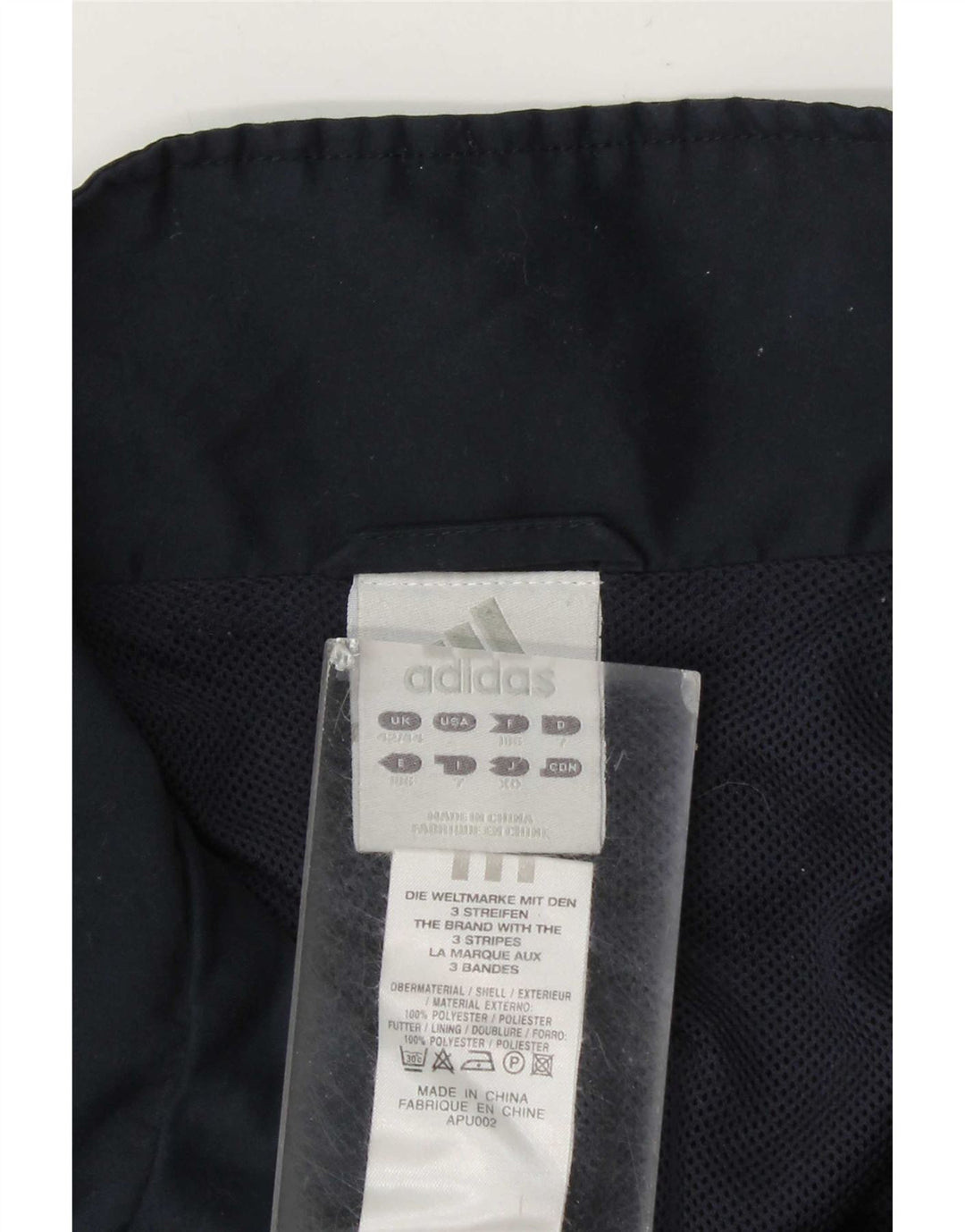 Adidas Mens Chándal Top Chaqueta UK 42/44 Grande Azul Marino Poliéster