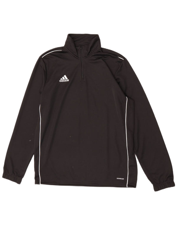 Adidas Aeroready - Chándal con cremallera y cuello para hombre, talla grande, poliéster negro