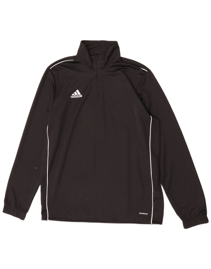 Adidas Aeroready - Chándal con cremallera y cuello para hombre, talla grande, poliéster negro