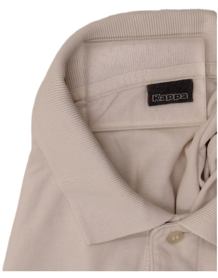 Kappa Polo De Manga Larga De Algodón Blanco Mediano Hombre