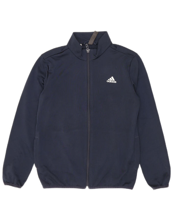 Adidas Chicos Primegreen Graphic Chándal Top Chaqueta 9-10 Años Azul Marino