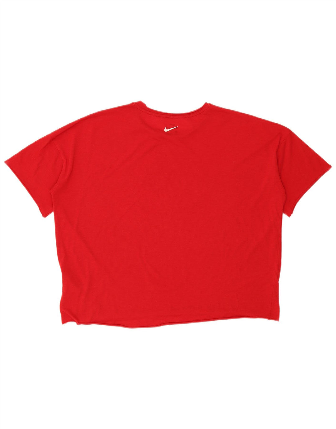 Nike Camiseta Dri Fit Crop extragrande con gráfico para mujer, talla 40, talla M, color rojo