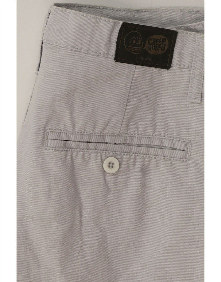 CHEAP MONDAY Pantalones cortos chinos para hombre W30 Gris medio