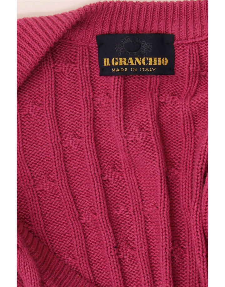 Il Granchio - Cárdigan para hombre, talla grande, color rosa