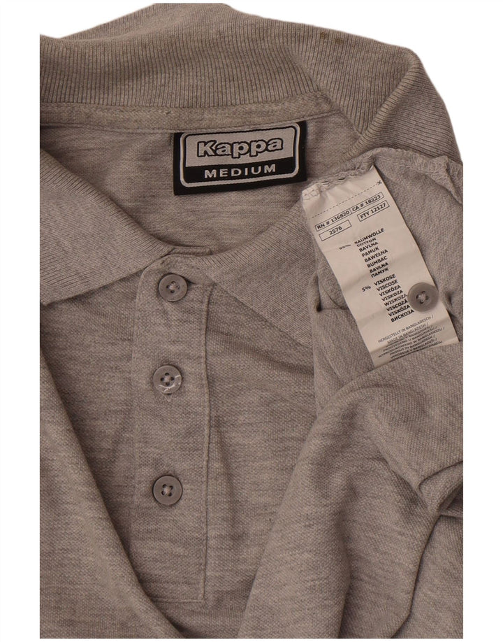 Polo Kappa Hombre De Algodón Moteado Gris Medio
