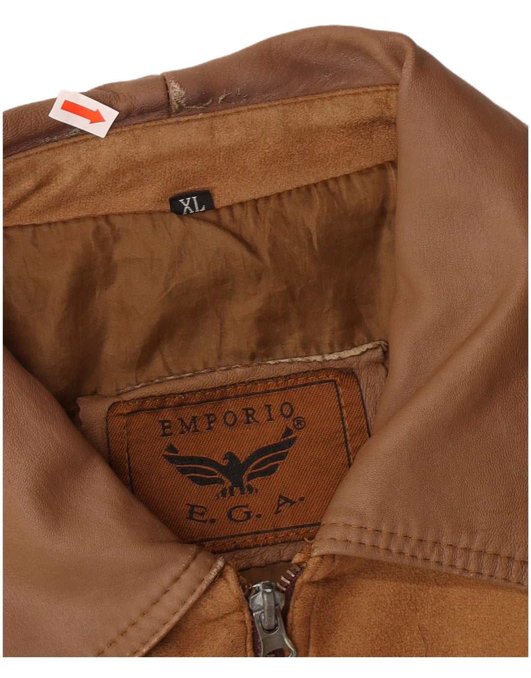EMPORIO E.G.A Chaqueta bomber de ante para hombre UK 42 XL Beige