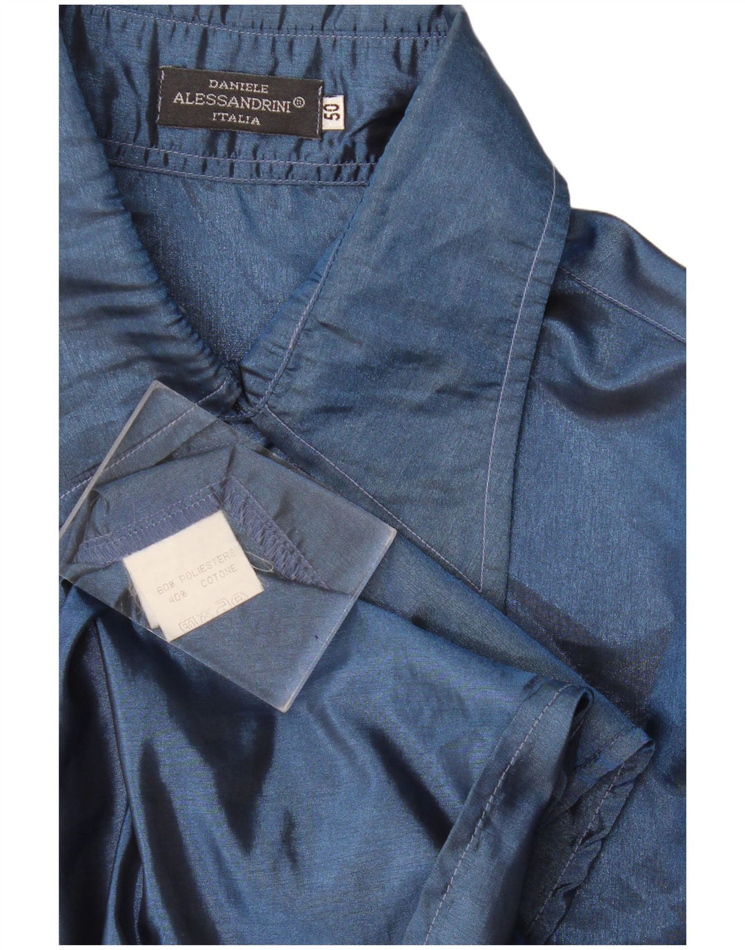 Daniele Alessandrini Camisa Hombre IT 50 Medium Azul Marino Poliéster