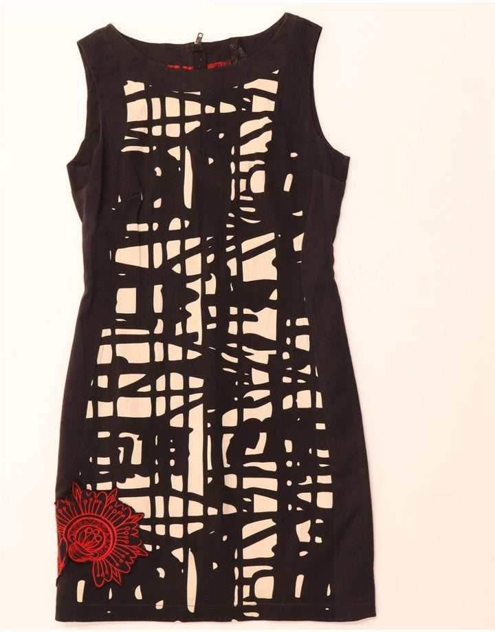 DESIGUAL Vestido tubo con estampado abstracto para mujer EU 38 Medium Black