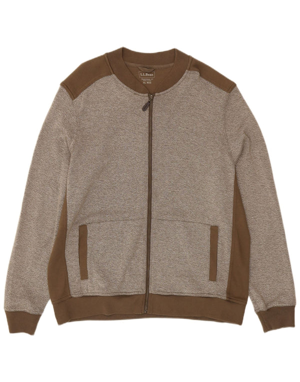 L.L.Bean Chaqueta superior de chándal de corte tradicional para hombre XL Bloque de color gris