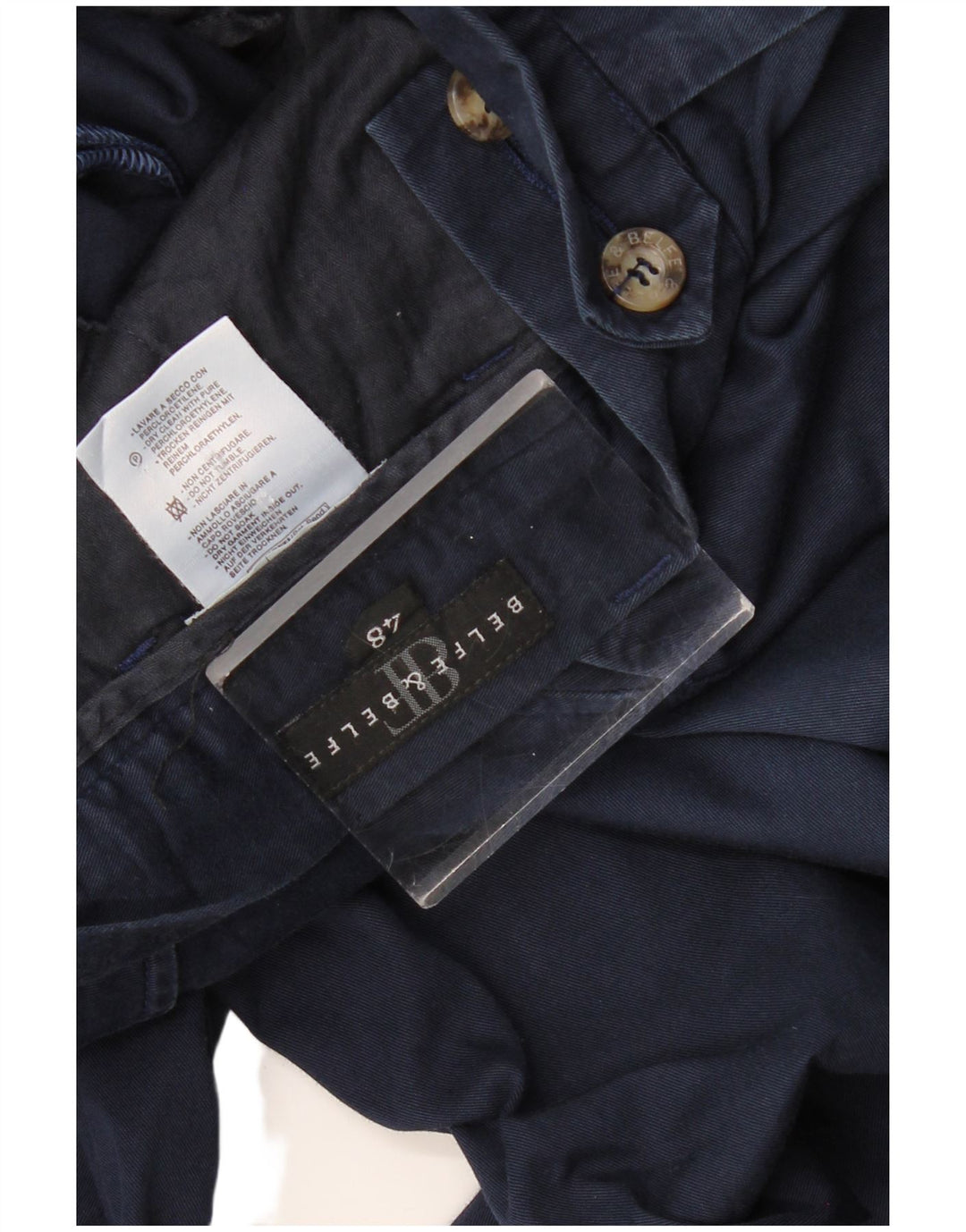 Belfe & Belfe Pantalón De Traje Recto Para Hombre Medium W32 L32 Azul Marino