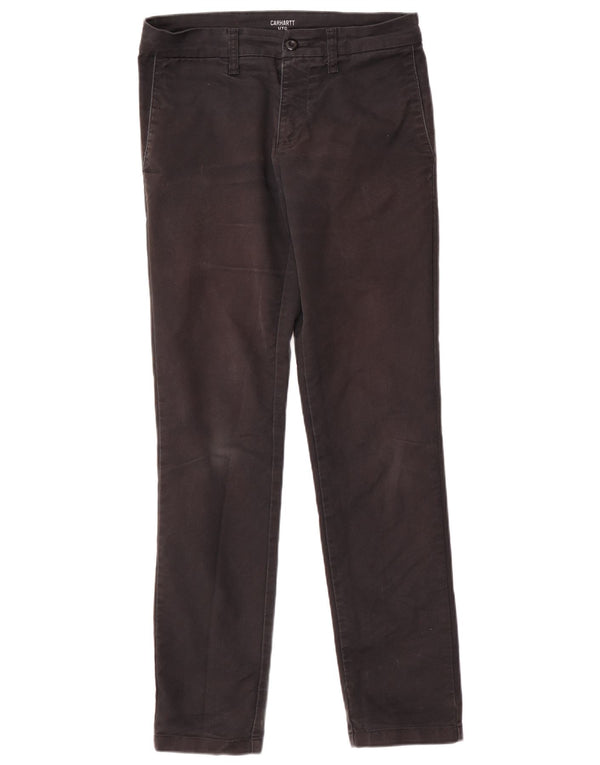 Carhartt Mens Wip Slim Chino Pantalones W30 L32 Algodón Negro