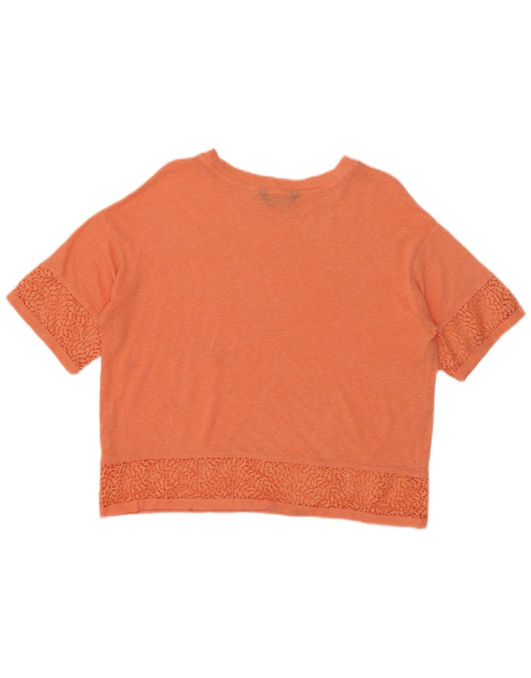 Marks & Spencer Camiseta Corta de Gran Tamaño para Mujer UK 10 Small Naranja