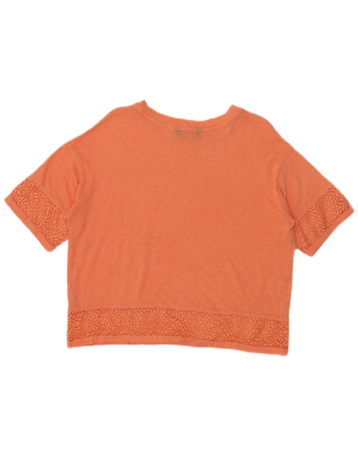 Marks & Spencer Camiseta Corta de Gran Tamaño para Mujer UK 10 Small Naranja