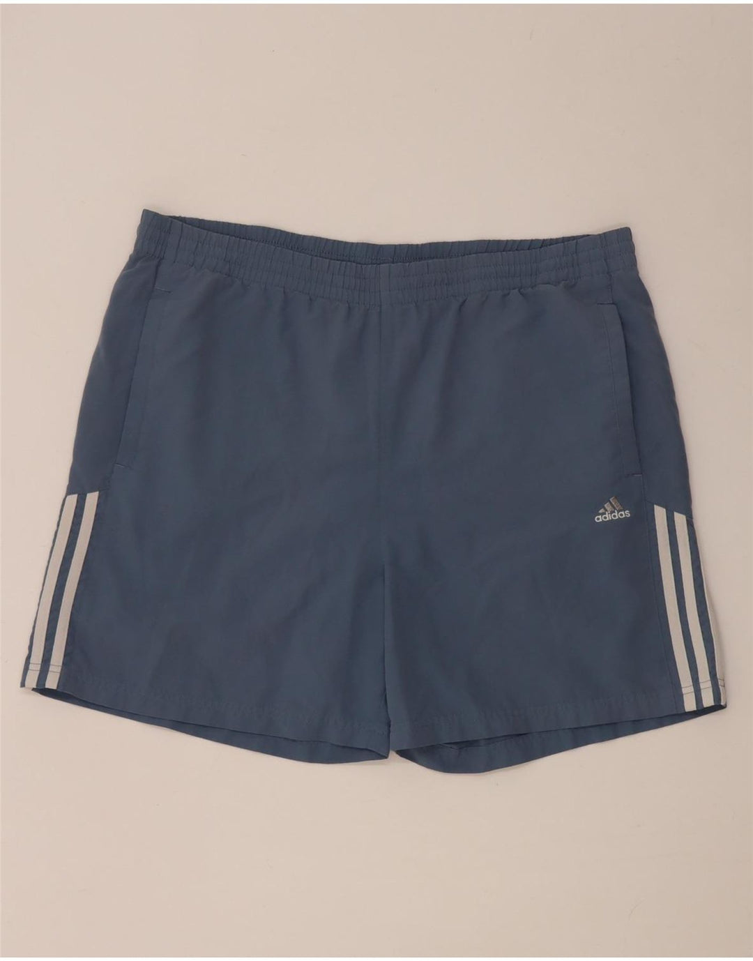 Adidas - Pantalones cortos deportivos para hombre, poliéster azul grande