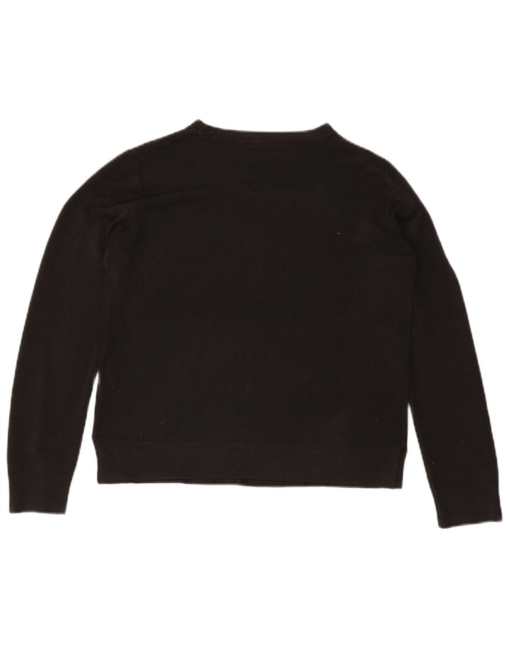 Marks & Spencer - Jersey de cuello redondo para mujer, talla 40, talla mediana, acrílico negro