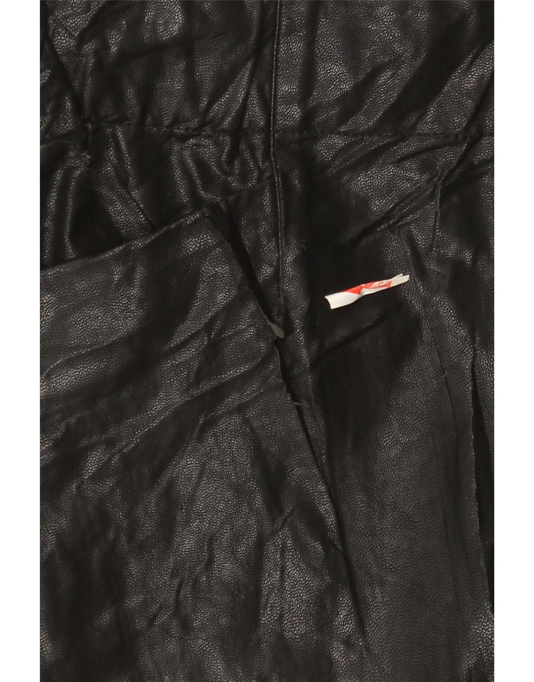 Zara Mujer Minifalda De Piel Sintética Pequeña W26 Poliuretano Negro