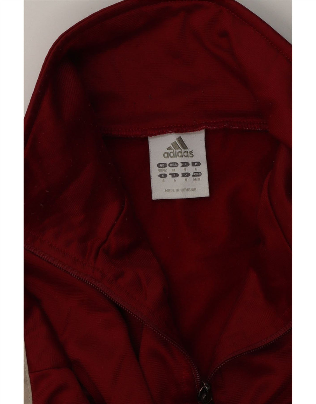 ADIDAS Chaqueta de chándal para hombre UK 40/42 Mediano Rojo Poliéster
