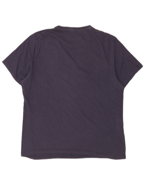 Ben Sherman Mens Graphic T-Shirt Top Large Navy Blue Cotton