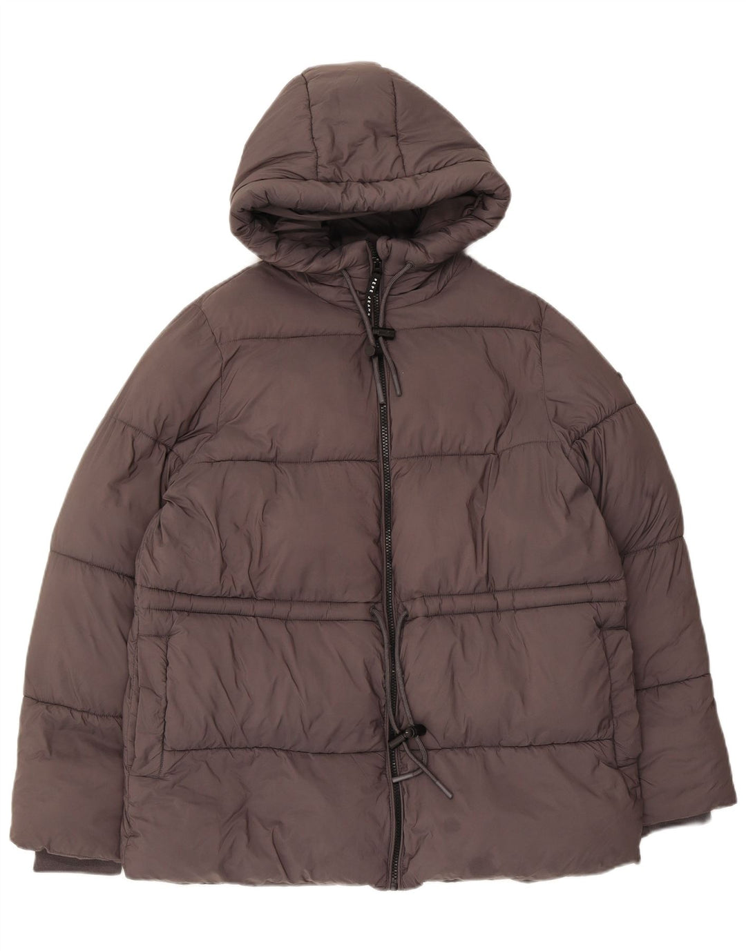 PEPE Jeans Chaqueta Acolchada Extragrande con Capucha para Mujer UK 10 Small Gris Poliéster