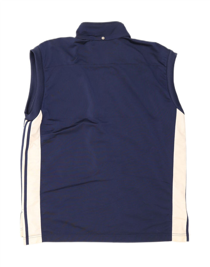 Adidas - Chaqueta de chándal sin mangas para hombre, talla 40/42, talla mediana, azul marino