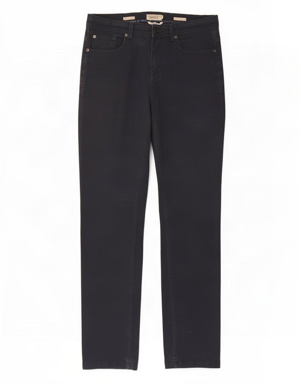 Dack's Pantalones casuales ajustados para hombre IT 48 Medium W32 L31 Azul marino Algodón