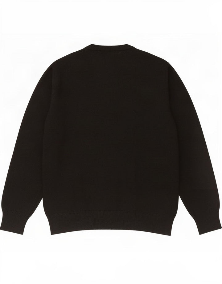 K-Way Jersey con Cuello en V para Hombre Lana Merino Negra Mediana